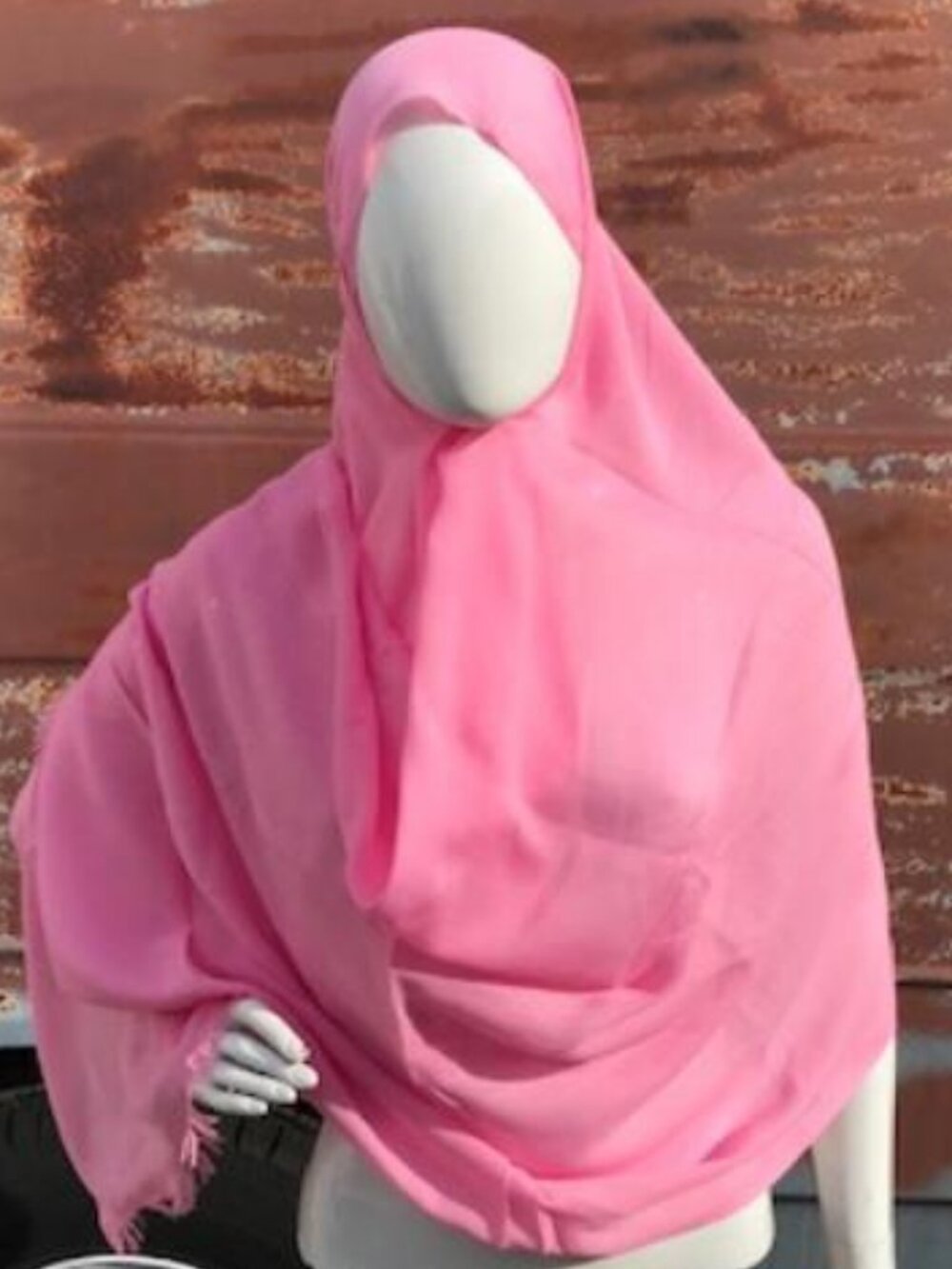 Turkish Pink color Pashmina Headscarf Muslim Hijab Shawl 25 x 67 - Picture 2 of 5